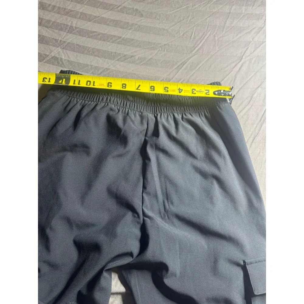 Jordan Kids Black Cargo Jogger Pants Jumpman Logo‎ Zipper Pockets Size L 12-13Y